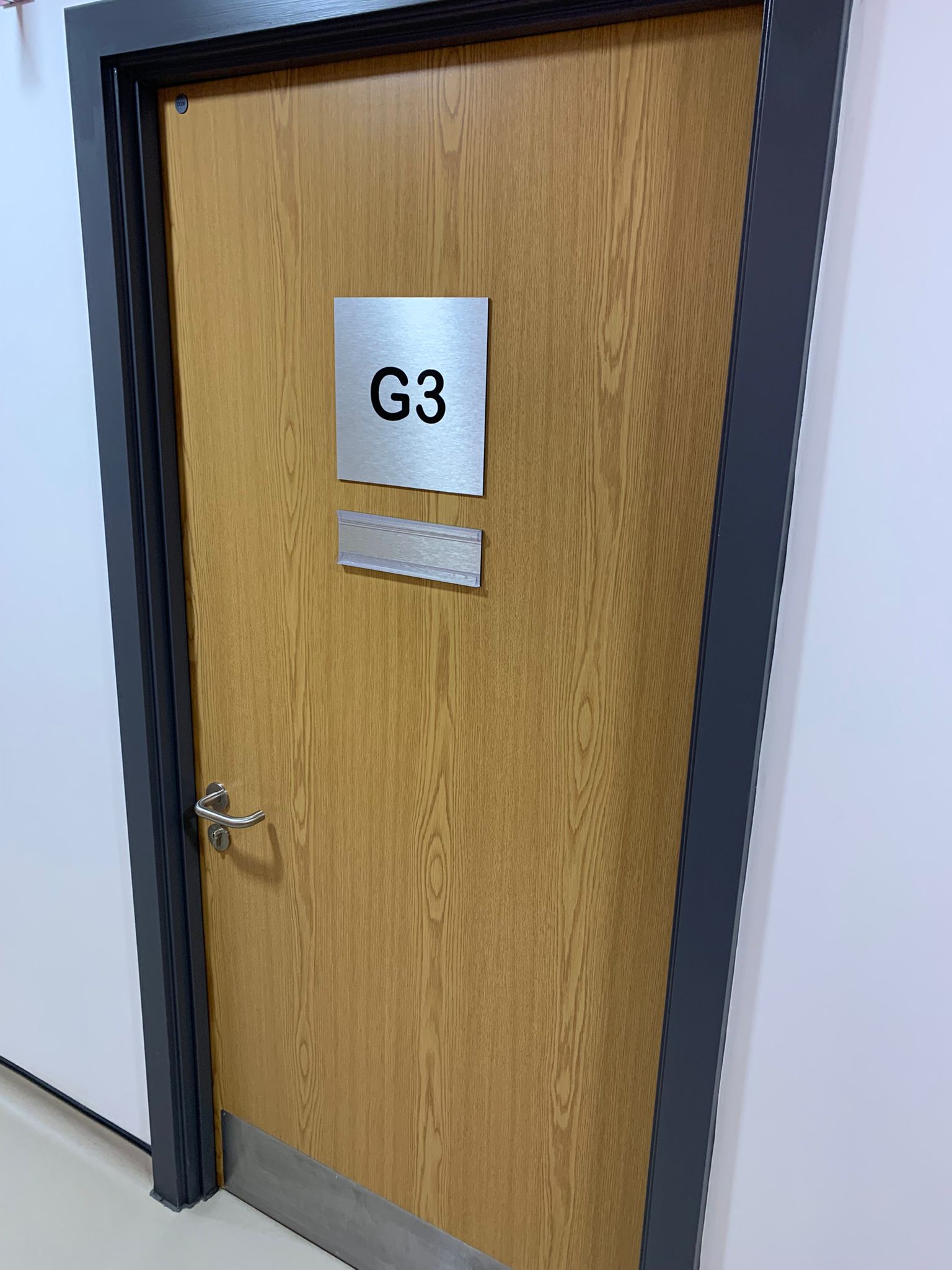 Oak office fire door